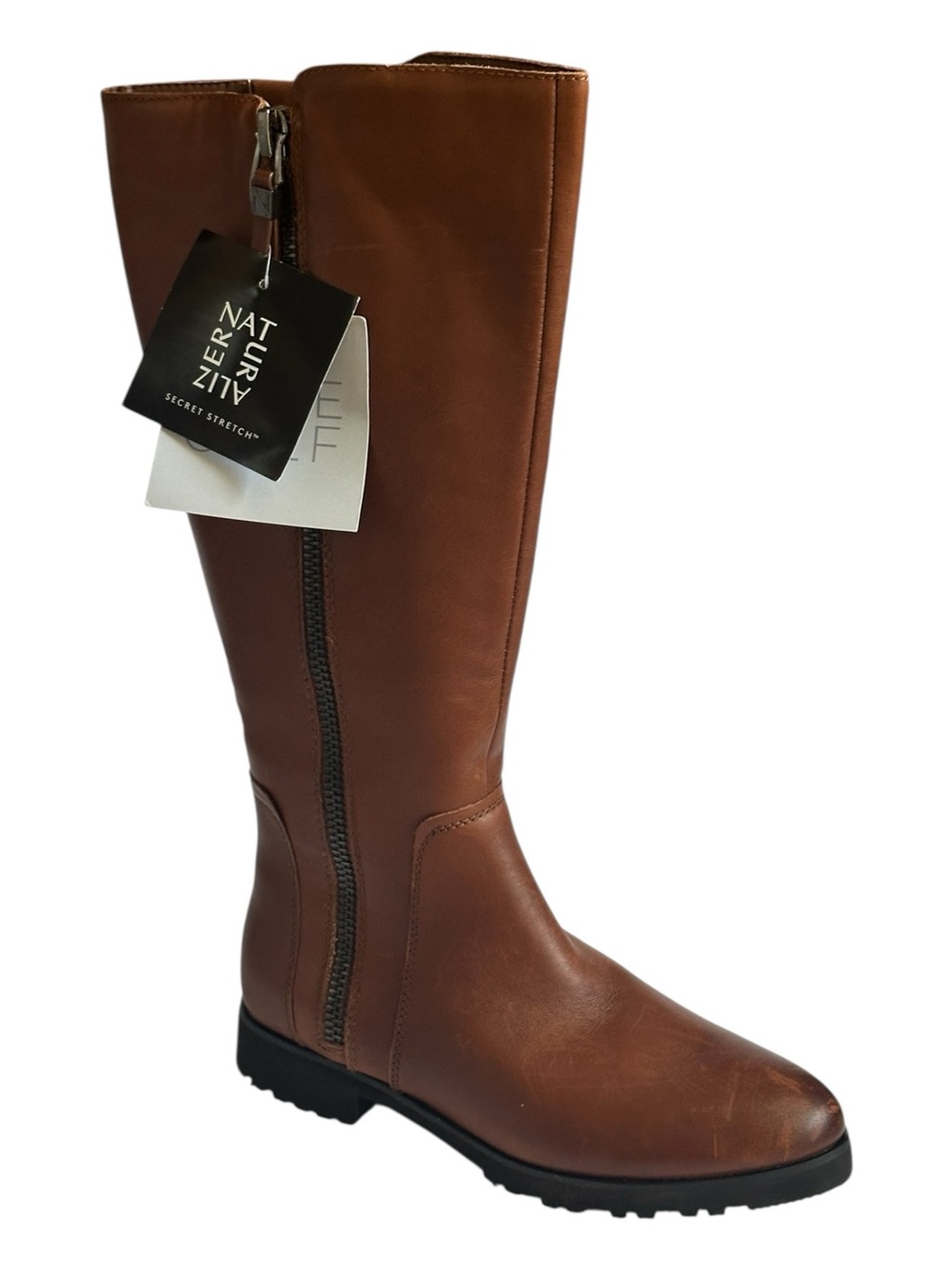 Naturalizer Gael Boots 6 M Wide Calf Brown Leather Knee High Riding NWT